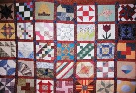 Detail: top section of Suzanne's quilt