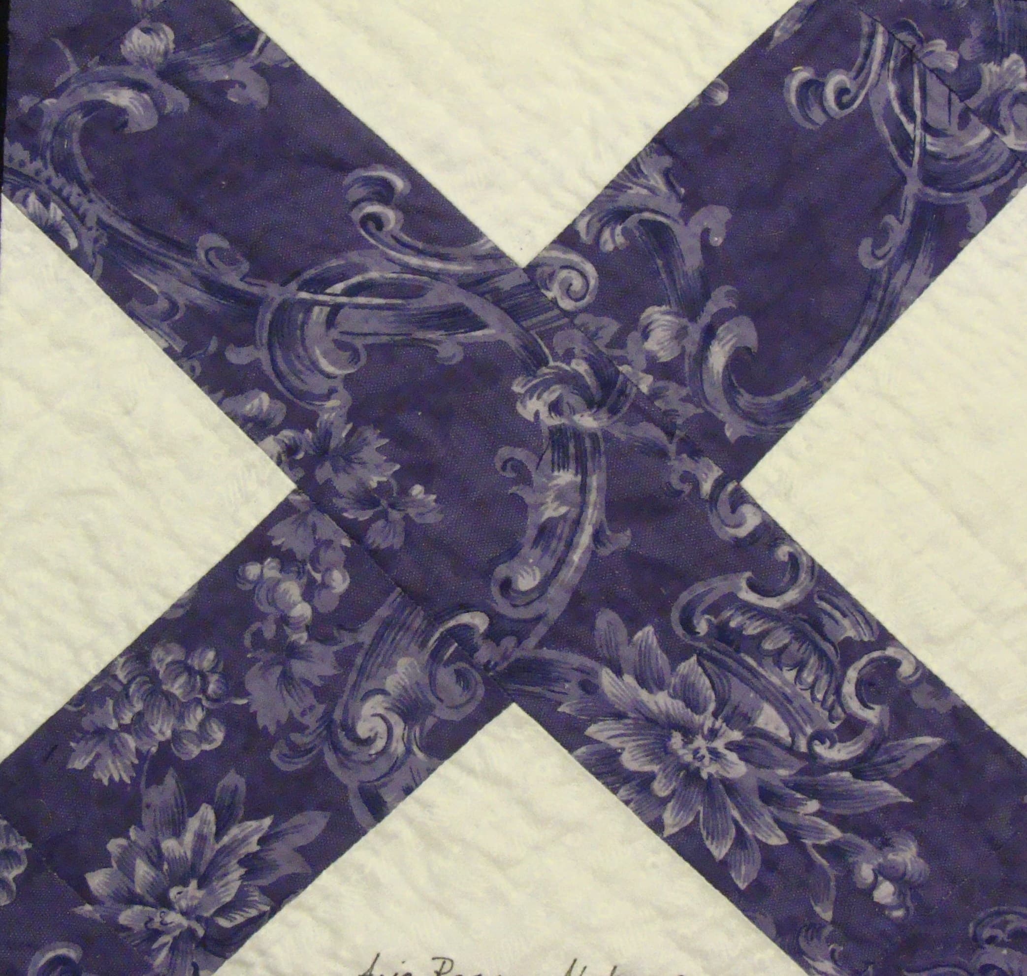 NF7 — Purple, Black & White quilt block