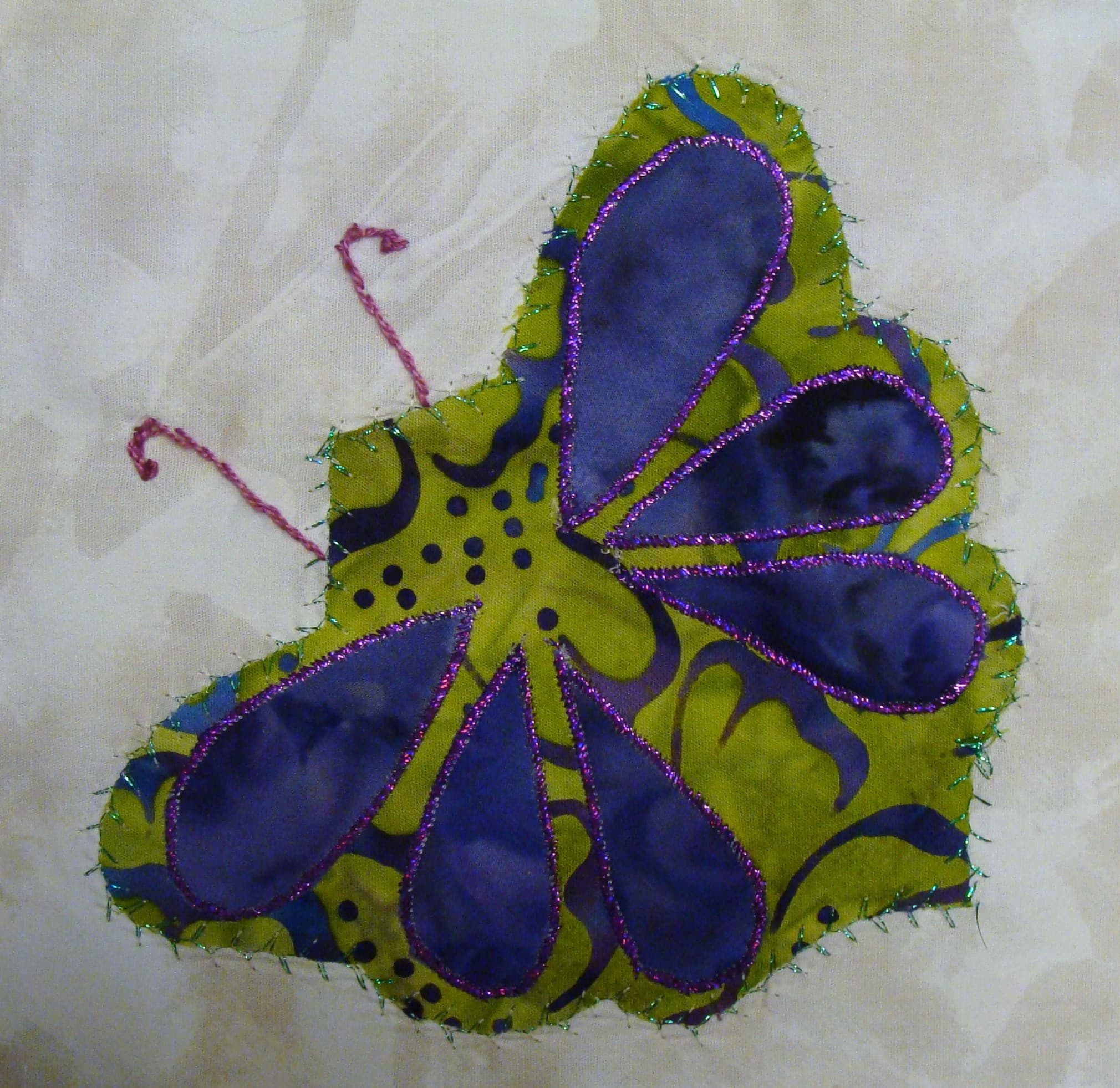 NF29 — Batik Butterflies quilt block