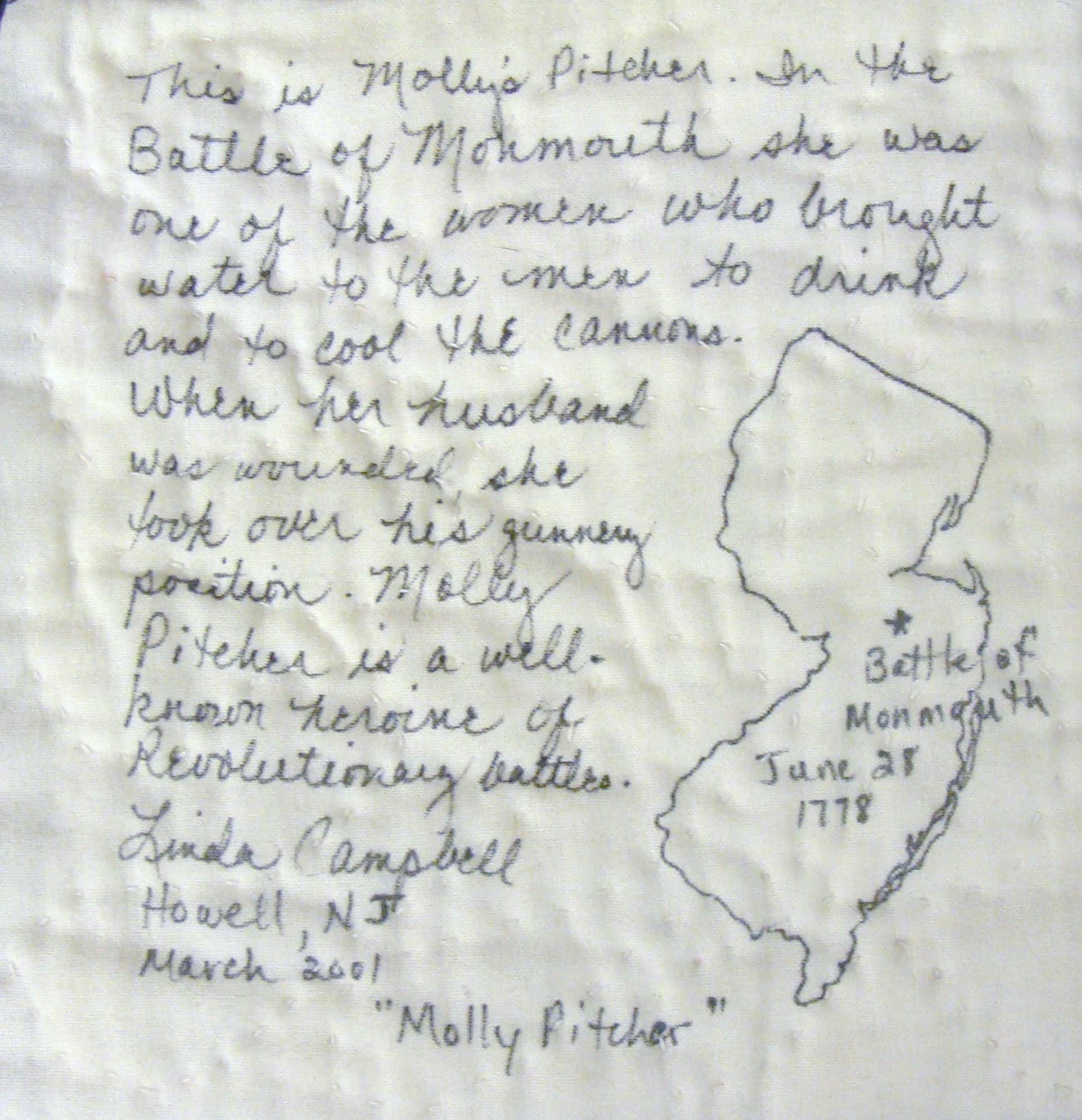 New Jersey Molly's Pitcher History