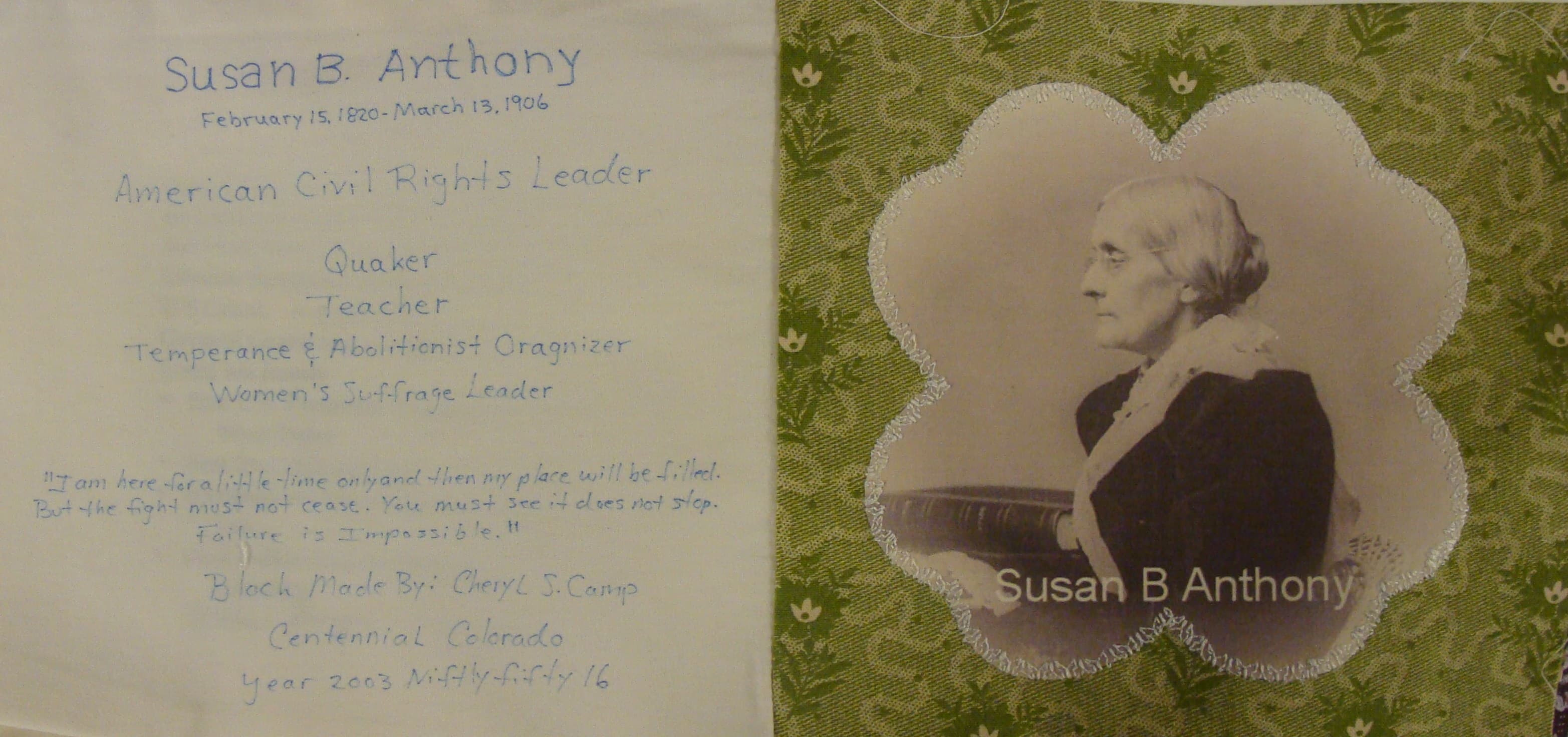 Susan B. Anthony New York