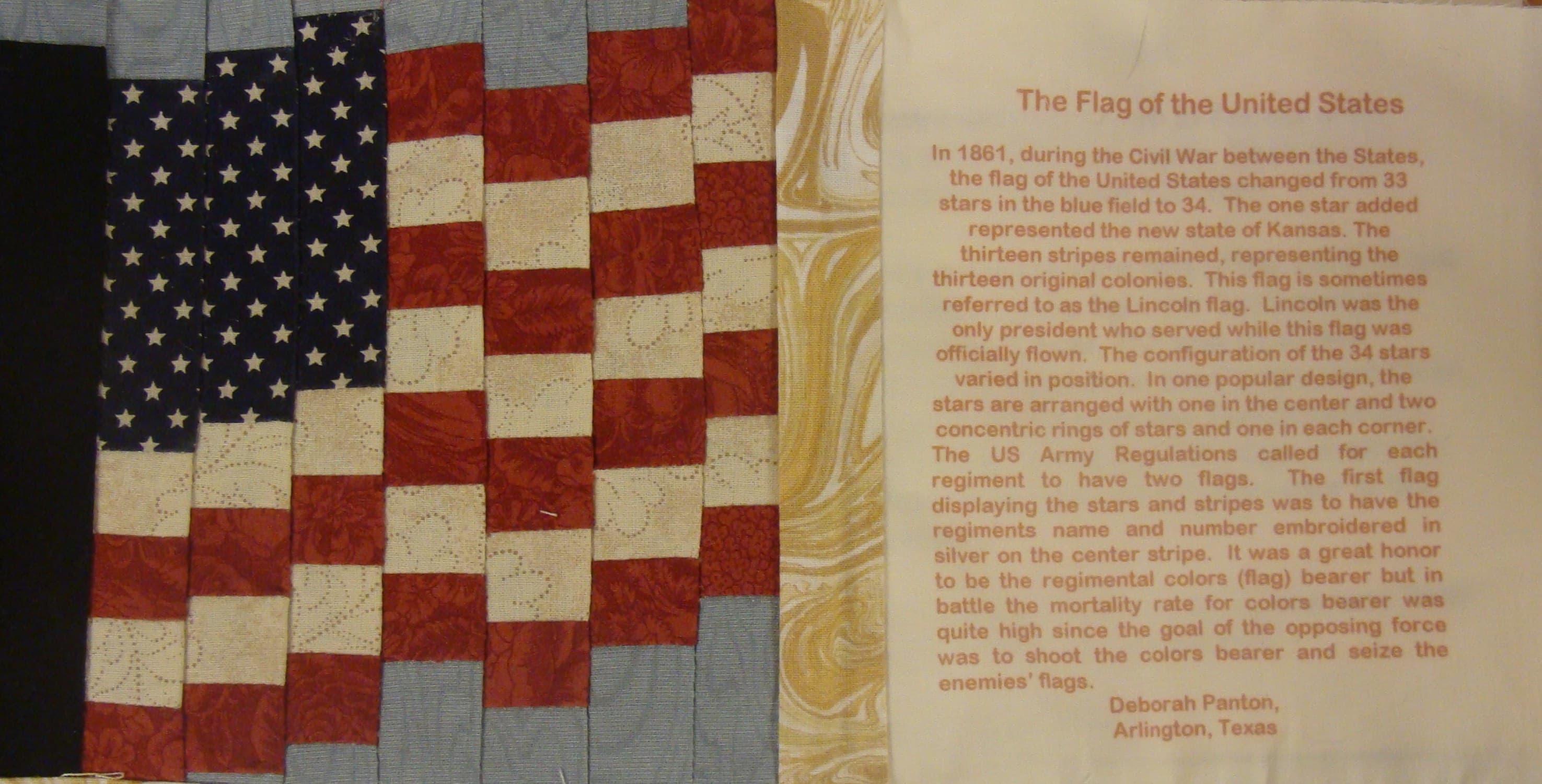 NF16 — Civil War Educational quilt block