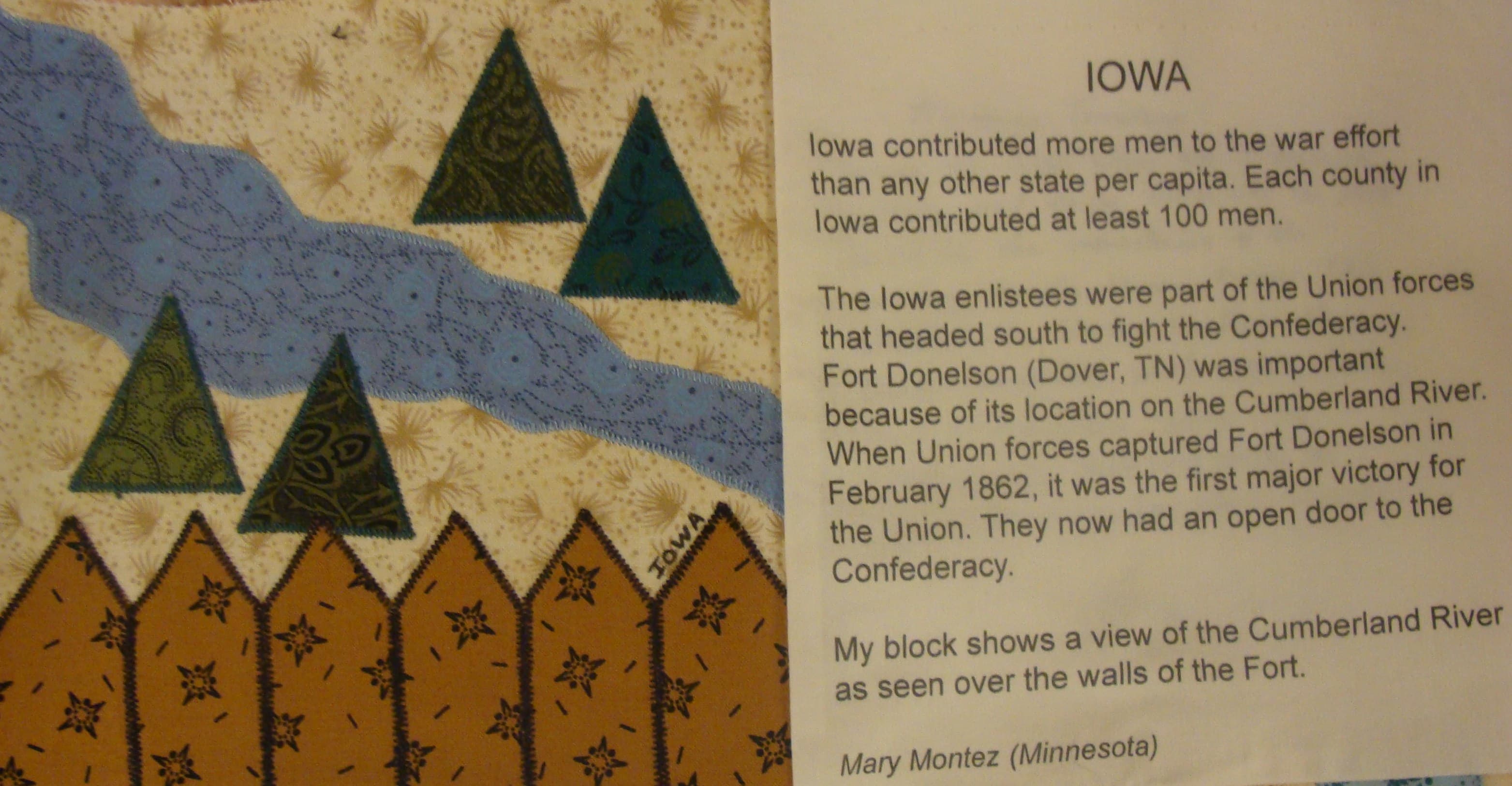 NF16 — Civil War Educational quilt block