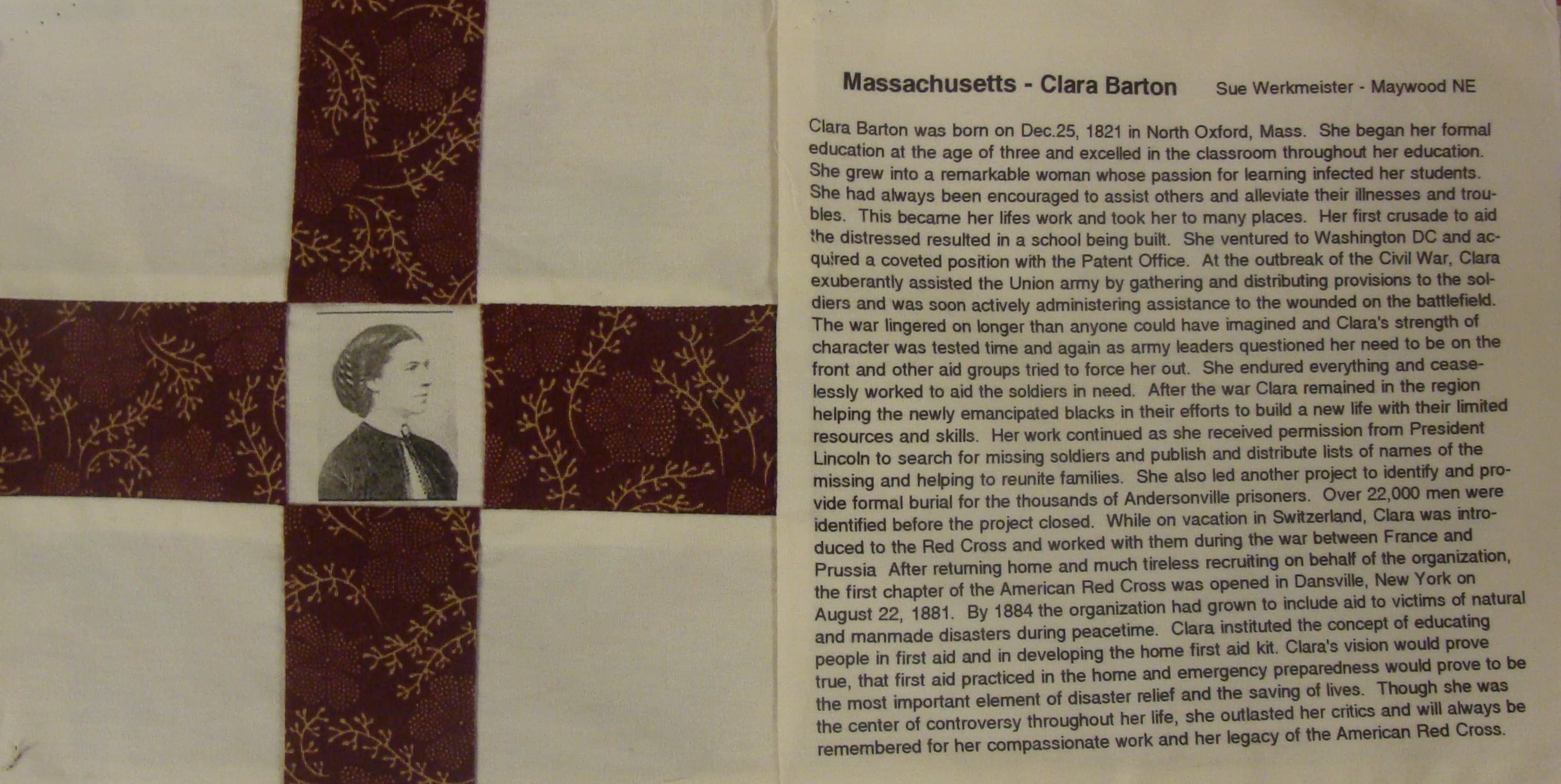 Clara Barton Massachusetts