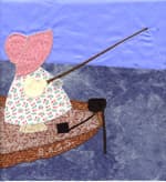 NF20 — Sunbonnet Sue in America quilt block