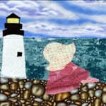 NF20 — Sunbonnet Sue in America quilt block