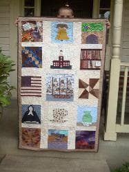 The Parks' completed quilt