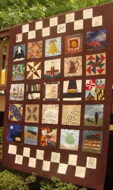 Teresa Drummond with Classic Colonial quilt