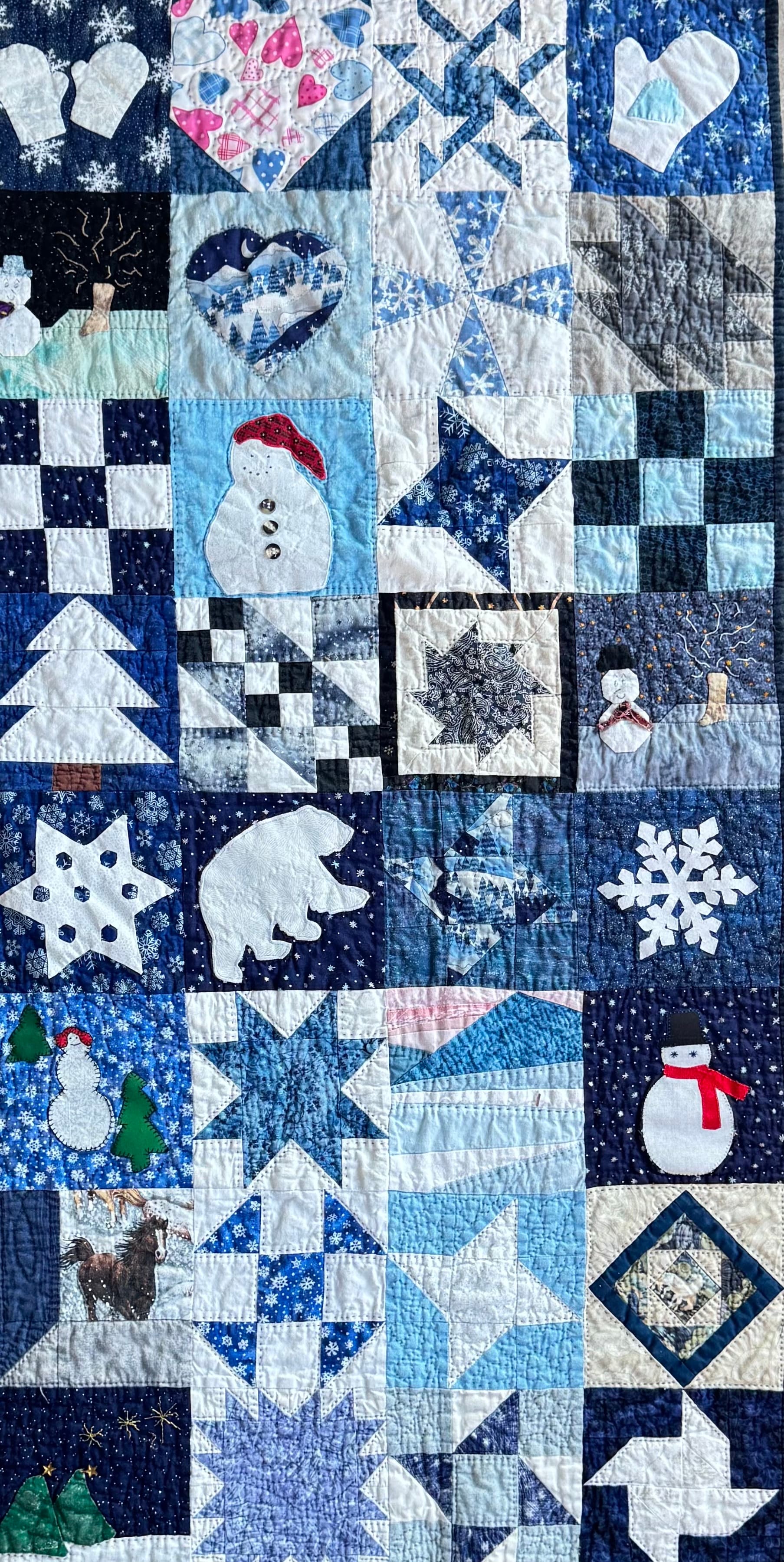 Nifty Fifty Quilters Monthly 6 inch Block Swap quilt 1