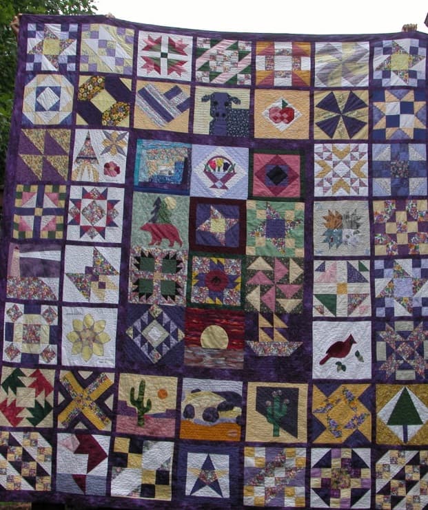 NF5 — Purple, Yellow & White quilt 1