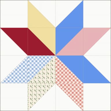 star block with 7 colors