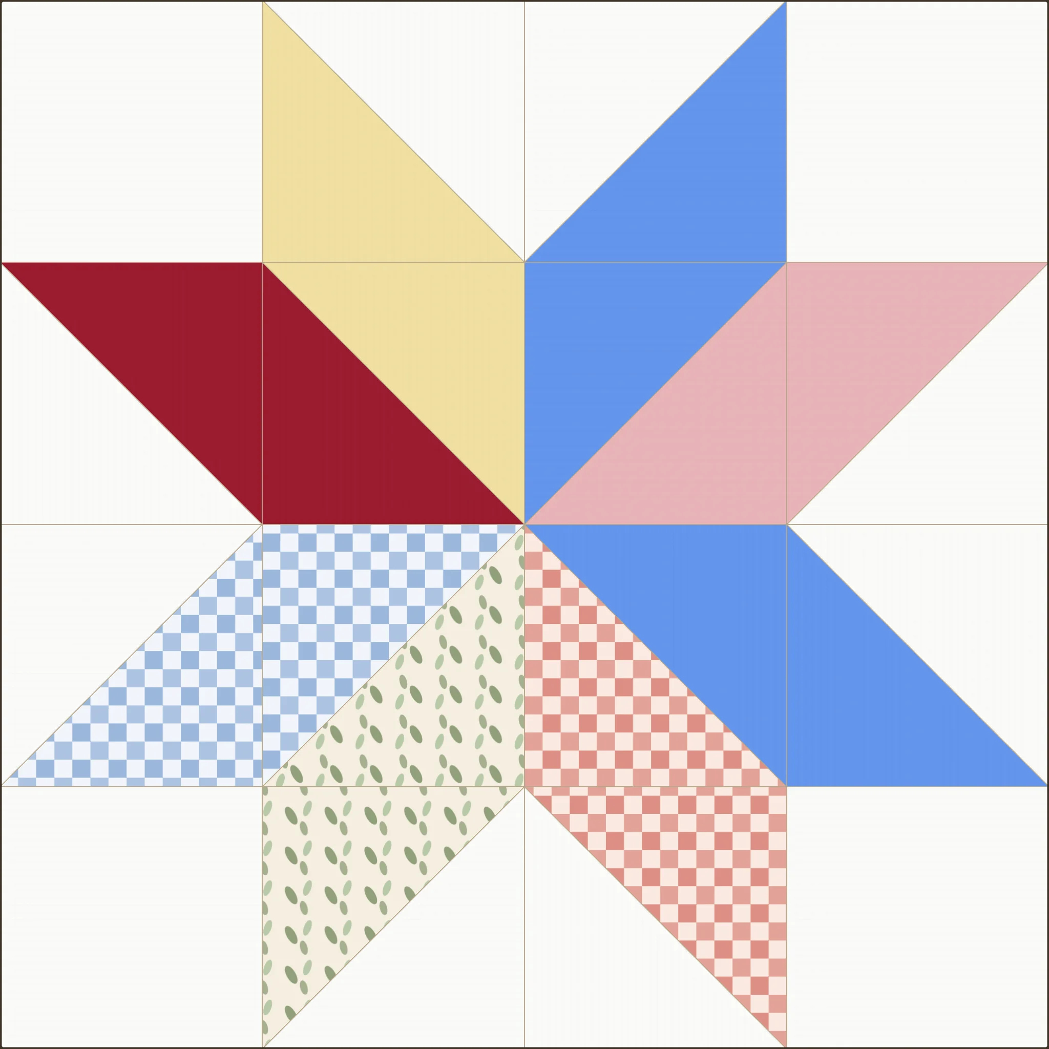 star block with 7 colors