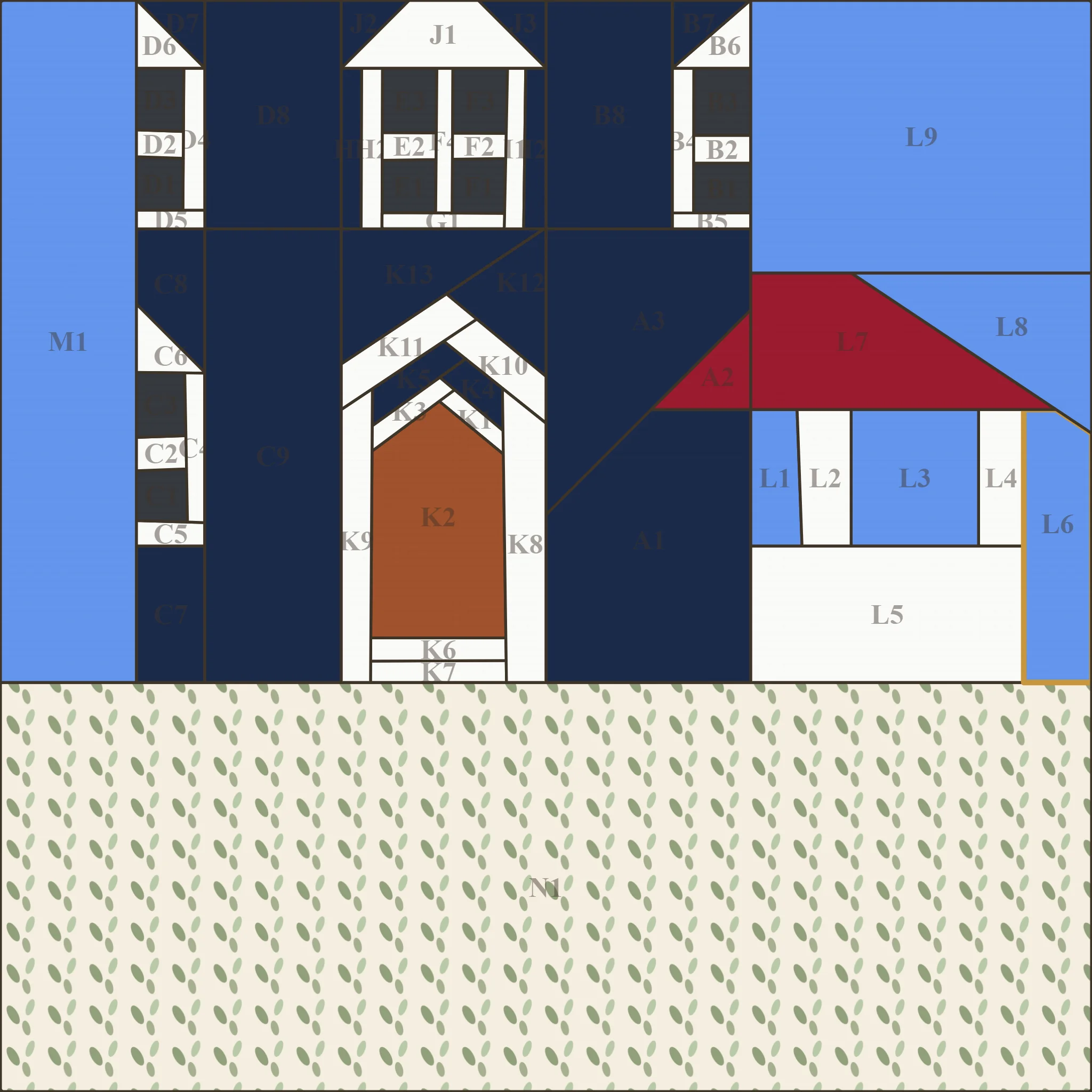 6" bottom half of moomin house