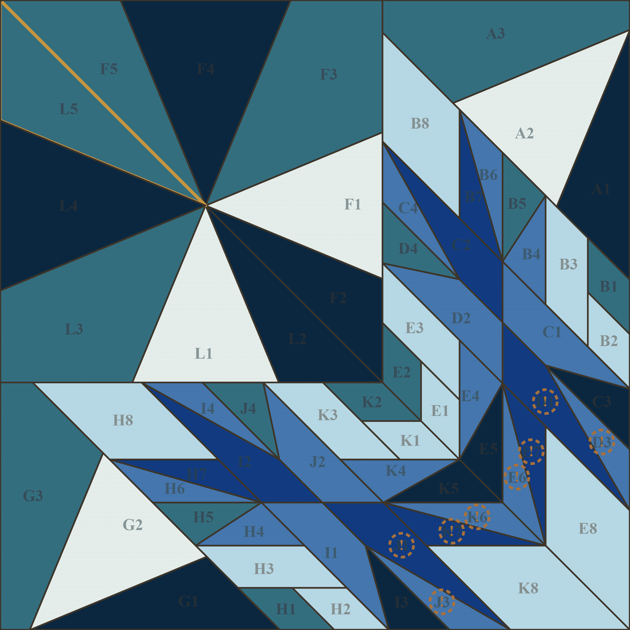 Snowflake quarter-block