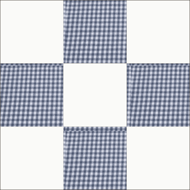 blue gingham nine patch